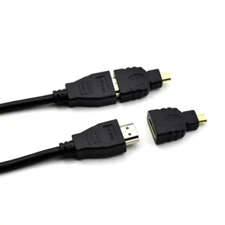 สาย mini hdmi to hdmi cable อะแดปเตอร์ HDMI to mini hdmi ต่อกล้อง DSLR PCTV Notebook VGA Audio mini hdmi to vga+audio