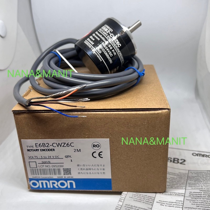 E6B2-CWZ6C ROTARY ENCODER 5-24VDC แกน6mm  50P/R 60P/R 100P/R 200P/R 360P/R  500P/R 600P/R 720P/R 100