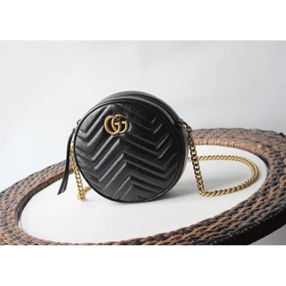 กระเป๋าสะพาย Gucci GG Marmont mini round shoulder bagเทพ