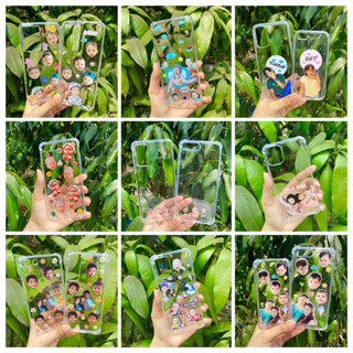 เคสใสเรซิ่นเพิ่มรูปได้ เลือกสติ๊กเกอร์ตกแต่งได้ TPU