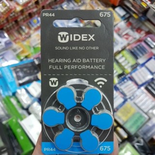 (Made in UK) Widex ถ่านเครื่องช่วยฟัง 675, PR44 แพค6ก้อน 1.45V ของใหม่ ของแท้