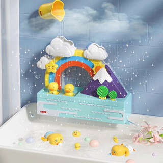 CO【ส่งจากกรุงเทพฯ 】ของเล่นเด็ก 0-3ปี ยน้ำของเล่นอาบน้ำ Will Rain Clouds Baby Bath Toys Rainbow Shower Pipeline Toys Bath