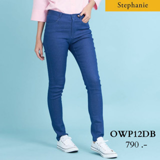 Stephanie กางขายาวสีน้ำเงิน ขาทรงกระบอก (OWP12DB)