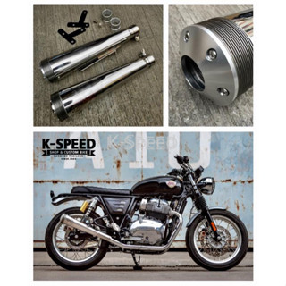 ชุดปลายท่อแต่ง Diabolus Thunder J13C แบบ Slip-on for Royal Enfield GT 650 &amp; Interceptor 650