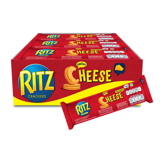 RITZ CRACKERS CHEESE ริทซ์ แครกเกอร์รสชีส 27 กรัม (แพ็ก 12 ชิ้น)