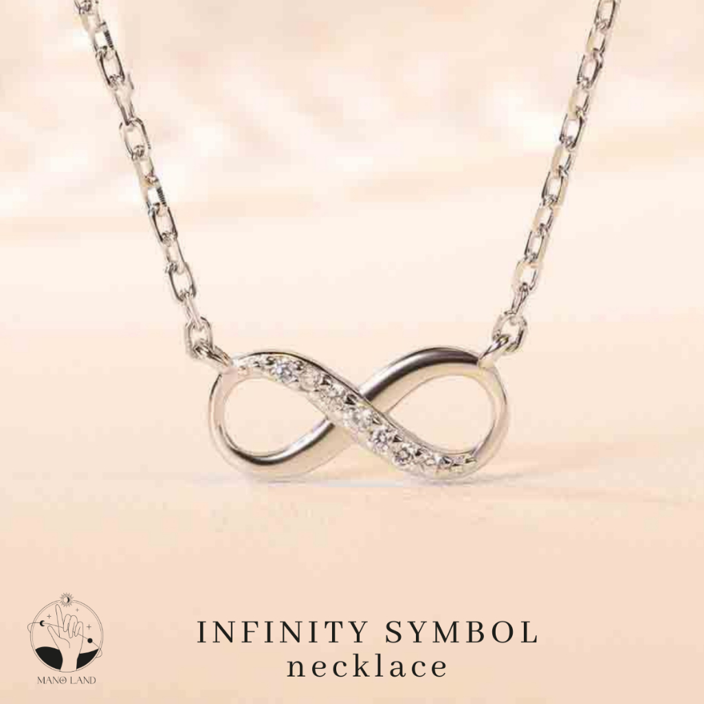 MNL💗INFINITY SYMBOL รักกันไม่มีวันสิ้นสุด สร้อยคอแฟชั่นพร้อมจี้ เงินแท้ ตัวอักษร เครื่องประดับไม่ลอก สไตล์เกาหลี มินิมอล