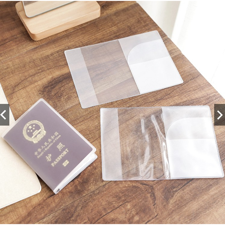 เคสพาสปอร์ตพลาสติกขุ่น/ใส ปกซองพาสปอร์ตมีช่องเสียบบัตร