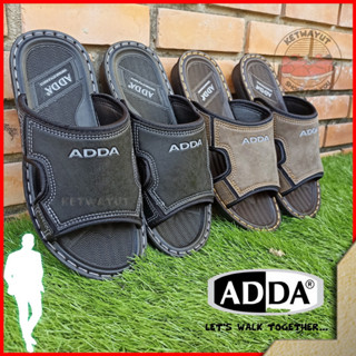 รองเท้าแตะแบบสวม แบบลำลองผู้ชาย รองเท้าหนัง adda 93H15