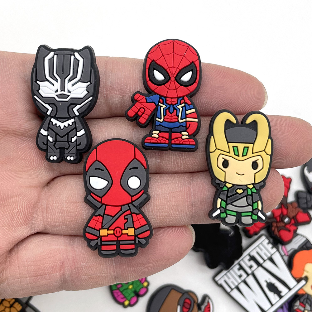 🚀พร้อมส่งจากไทย🇹🇭 ตัวติดรองเท้า Crocs Jibbitz set ลาย Marvel Avengers จิ๊บบิท ติด รองเท้า crocs