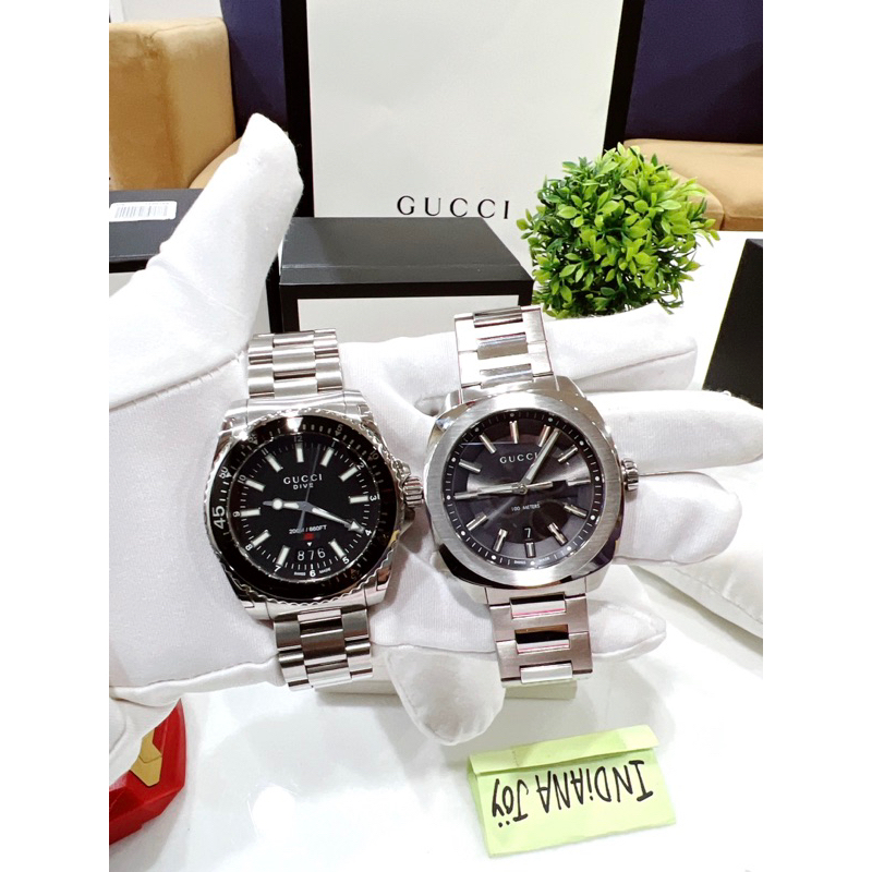 Gucci GG2570 41 มม หน้าดำ นาฬิกากุชชี่แท้