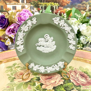 Wedgwood Jasperware Sage Green Trinket Dish จาน 4.5 นิ้ว