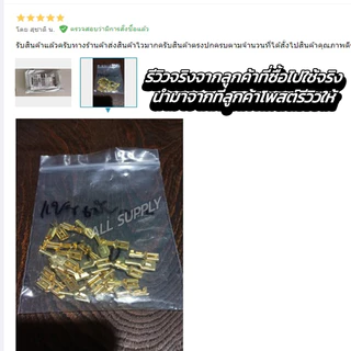 หางปลาทองเหลือง (แท้) #เลือก แบนเมีย / แบนผู้ (จิ๋ว/กลาง) ขนาด 2.8/6.3มิล รุ่นหนา #เลือก10/100ชิ้น หางปลา หางปลาสายไฟ