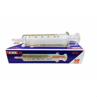 KBM interchangeble hypodermic syringe ไซริ้งค์แก้วสำหรับให้อาหาร (50 ml.)