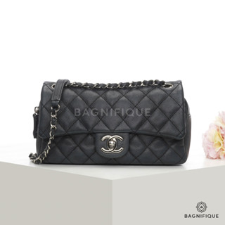 CHANEL EASY FLAP 10" BLACK CAVIAR SHW