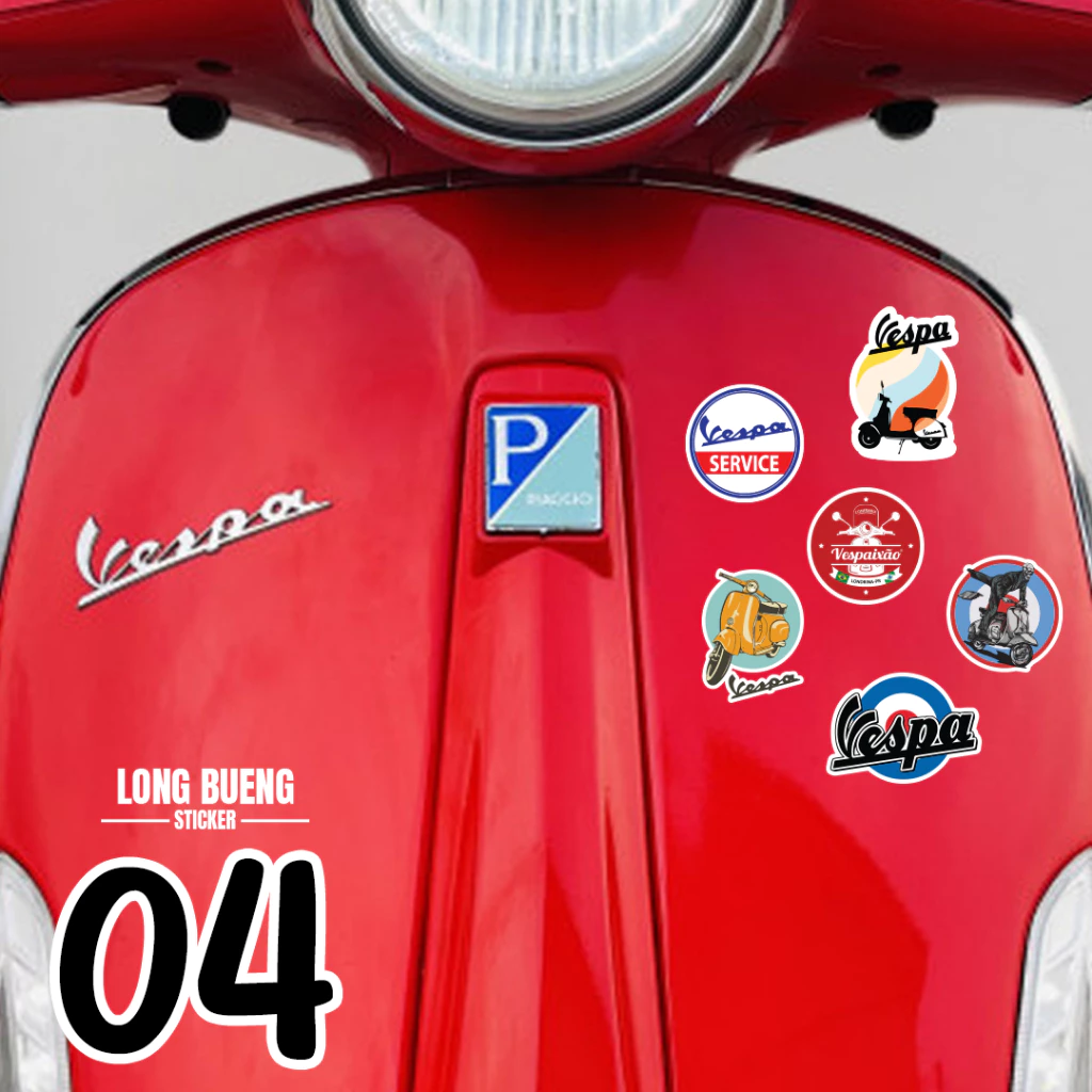 สติกเกอร์ เวสป้า vespa แต่งรถแนวๆ 6 ชิ้น thumbnail 6