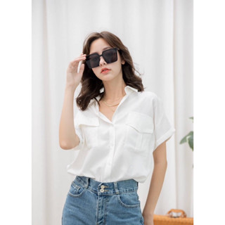 พร้อมส่ง Basic Shirt เสื้อเชิ้ตแขนส้น สีพื้น