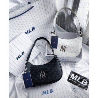 **พร้อมส่ง** MLB MONOGRAM EMBOSSED HOBO BAG กระเป๋าสะพาย MONOGRAM 3ABQS022N 50BKS พร้อมกล่อง