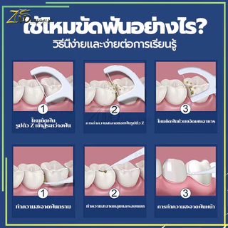 ไหมขัดฟัน ไหมขัดฟันชนิดด้ามพลาสติก 50ชิ้น/กล่อง ขัดฟัน ไม้จิ้มฟัน ใช้ขัดฟัน เขี่ยเศษอาหารตามซอกฟัน อุปกรณ์ทำความสะอาดช่องปาก วัสดุเกรดอาหาร