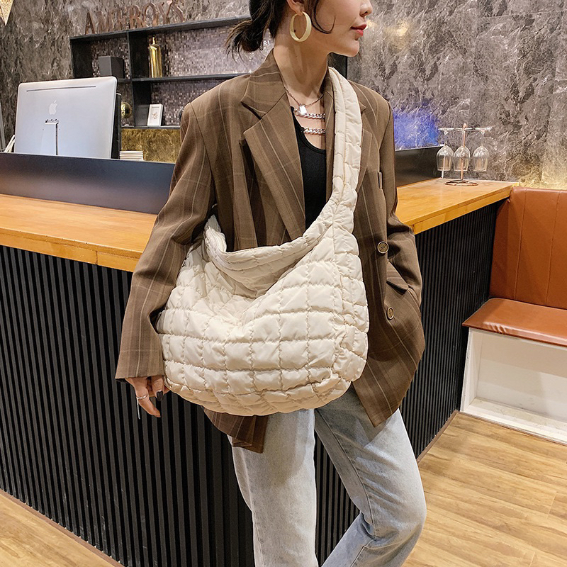 กระเป๋าพายข้าง กระเป๋าสะพายไหล่ crossbody ใบใหญ่จุได้เยอะ