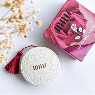 Mille แป้งสูตรไวท์เทนนิ่ง  Super Whitening gold Rose Pact SPF48 PA++ 11 g.