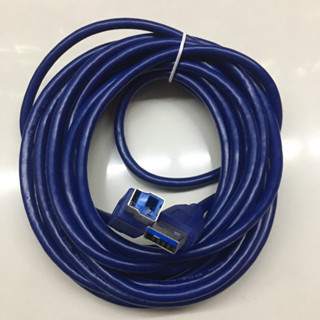 Cable printerสายปริ้นเตอร์ USB 3.0 ความยาว 5 เมตร สายหนา สีฟ้า เส้นใหญ่ ทำจากวัสดุที่ได้มาตราฐานสัญญานดีมาก แข็งแรงทนทาน