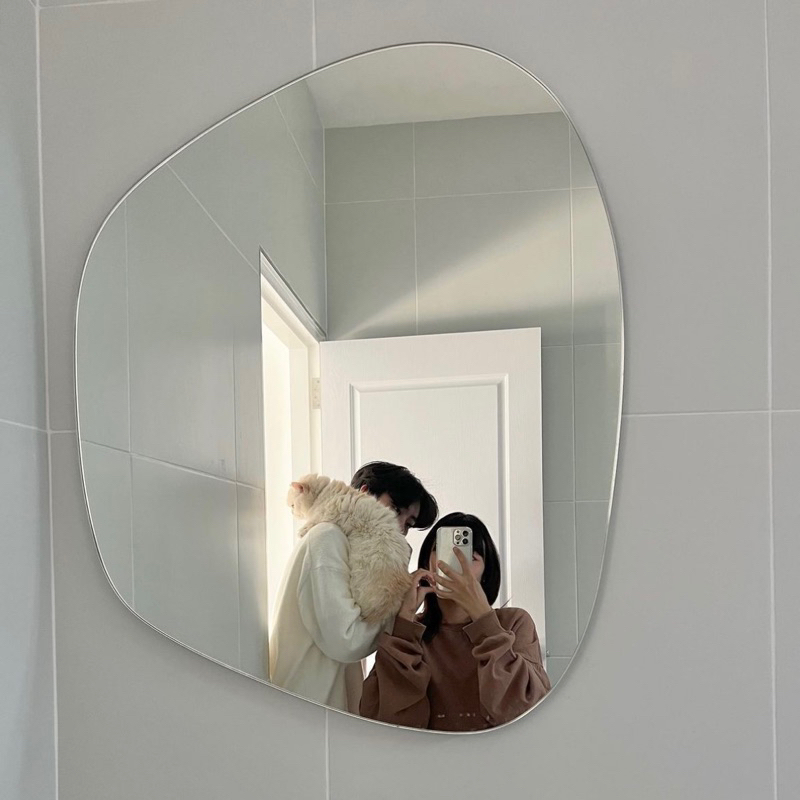 [ส่งฟรี ] กระจก กระจกแต่งห้อง กระจกเงา ไร้ขอบ ขนาด 78x62 cm. | 𝐏𝐨𝐭𝐚𝐭𝐨 𝐌𝐢𝐫𝐫𝐨𝐫