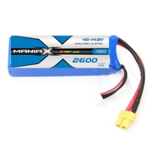 [แบตเตอรี่ 3-4เซล] Maniax LiPo  4S 14.8V 2600mah 45C XT60