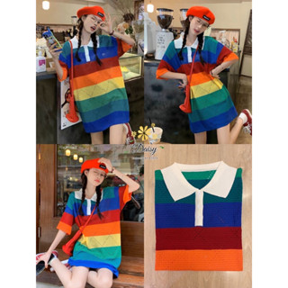 🌈🌿🌼🌸🌺🧡❤️🇰🇷 Knit Coloful Mini Dress