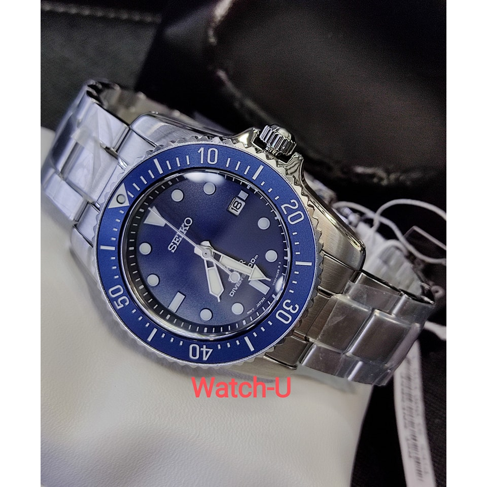 นาฬิกา Seiko Prospex Solar Diver's 200m รุ่น SNE585P1 SNE585P SNE585 หน้าน้ำเงิน