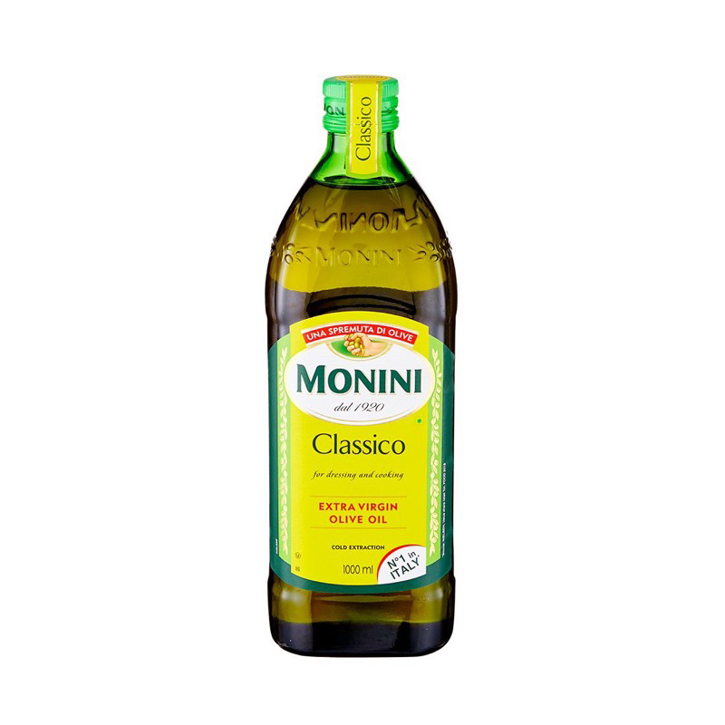 โมนีนี่ คลาสสิโค เอ็กซ์ตร้าเวอร์จิ้น โอลีฟ ออยล์ (น้ำมันมะกอกธรรมชาติ) MONINI CLASSICO EXTRA VIRGIN OLIVE OILขนาด 1 ลิตร