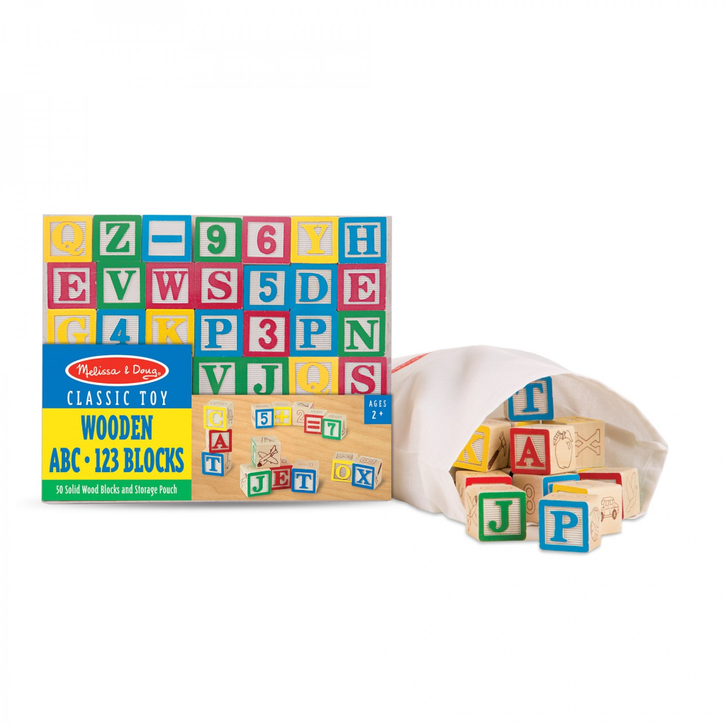 Melissa & Doug Wooden ABC/123 Blocks บล๊อคไม้(อายุ2y+)