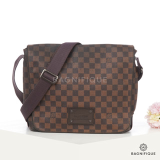 LOUIS VUITTON BROOKLYN MESSENGER MM BROWN DAMIER EBENE CANVAS SHW