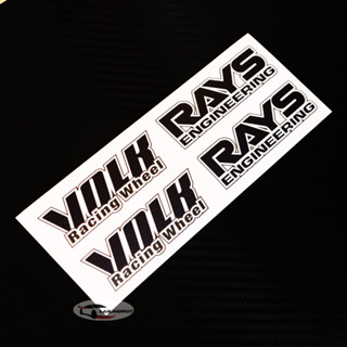 sticker สติ๊กเกอร์ ติดล้อรถ แต่งรถ YOLK RAYS แท้