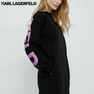 KARL LAGERFELD - BIG LOGO SWEAT DRESS 230W1355 ชุดเดรส