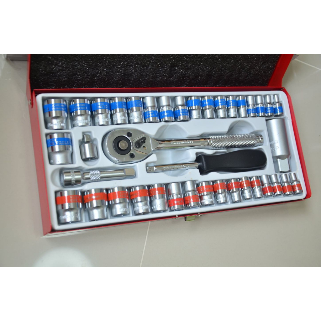 ประแจบล็อคชุด  ชุดบล็อก 1/4 & 3/8 EURO KING TOOLS 40 ตัว ของแท้100%