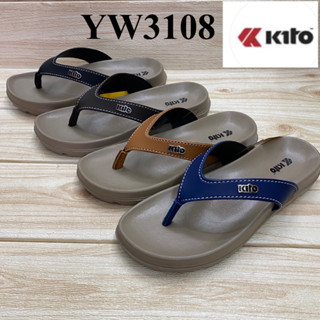 Kito YW 3108 รองเท้าแตะหนีบหญิง (35-39) สีดำ/โกโก้/กรม/แทน