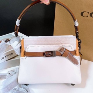 💥💥 NEW Coach Tate 18 Crossbody C2633 สีดำ/สีครีม