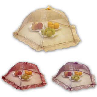 ฝาชี ฝาชีครอบอาหาร ฝาชีมุ้งครอบอาหาร 70cm (ไม่มีลาย สีพื้น)  Umbrella Style Food Cover 70 cm(Plain)  GIFT2U