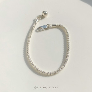 Sister J. popcorn bracelet สร้อยข้อมือเงินแท้ /silver925 แถมฟรี !! ตะขอตัว S