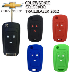 ปลอกกุญแจรีโมทรถยนต์เชฟโรเล็ต Chevrolet Cruze/Sonic/Colorado เคสซิลิโคนหุ้มรีโมทกันรอย ซองใส่รีโมทกันกระแทก ยางหนานุ่ม