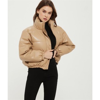 พร้อมส่ง 2สี เสื้อหนังบุกันหนาว bomber jacket T148
