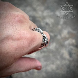 แหวนเงินแท้ลายมังกร Dragon Ring Sterling Silver 925 NSRG 3101