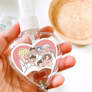 ขวดสเปรย์รูปหัวใจ ขนาด 50 ml. ลาย BTS (SP18)