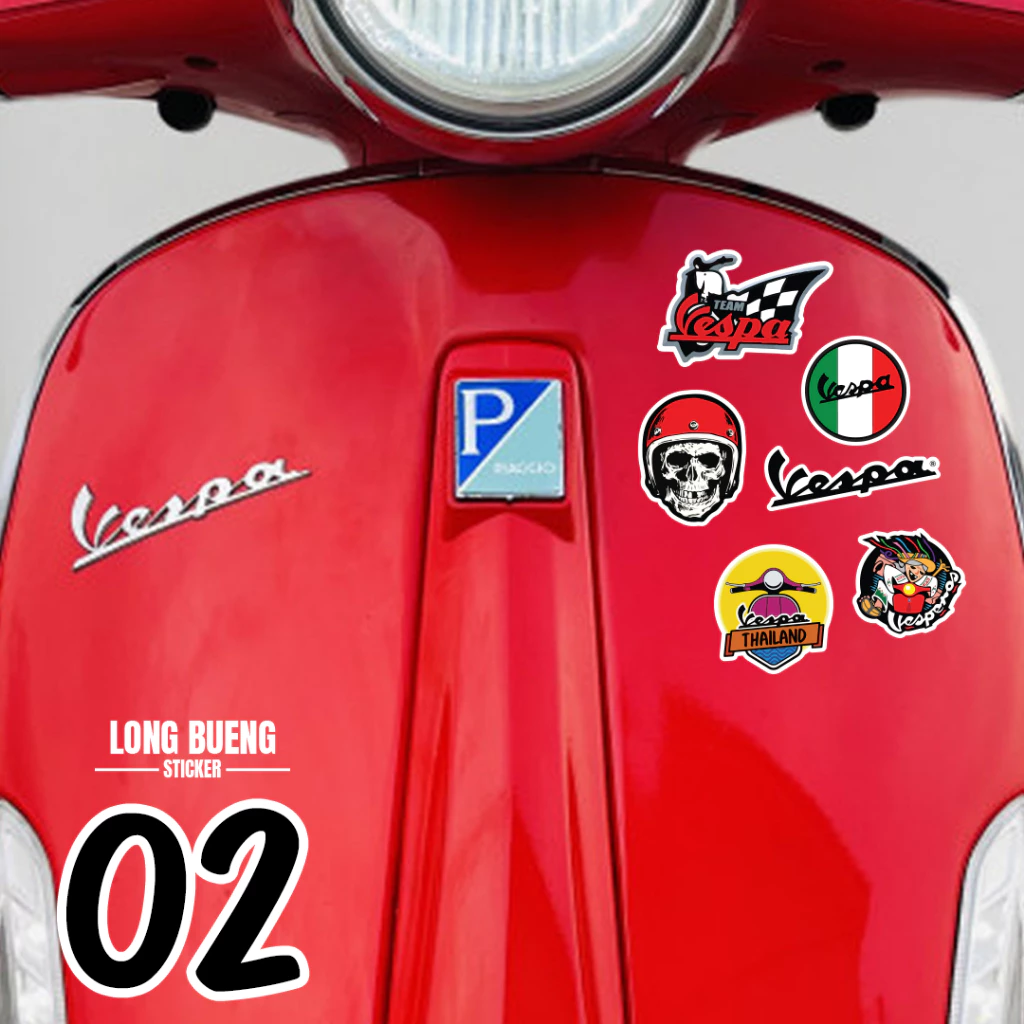 สติกเกอร์ เวสป้า vespa แต่งรถแนวๆ 6 ชิ้น thumbnail 4