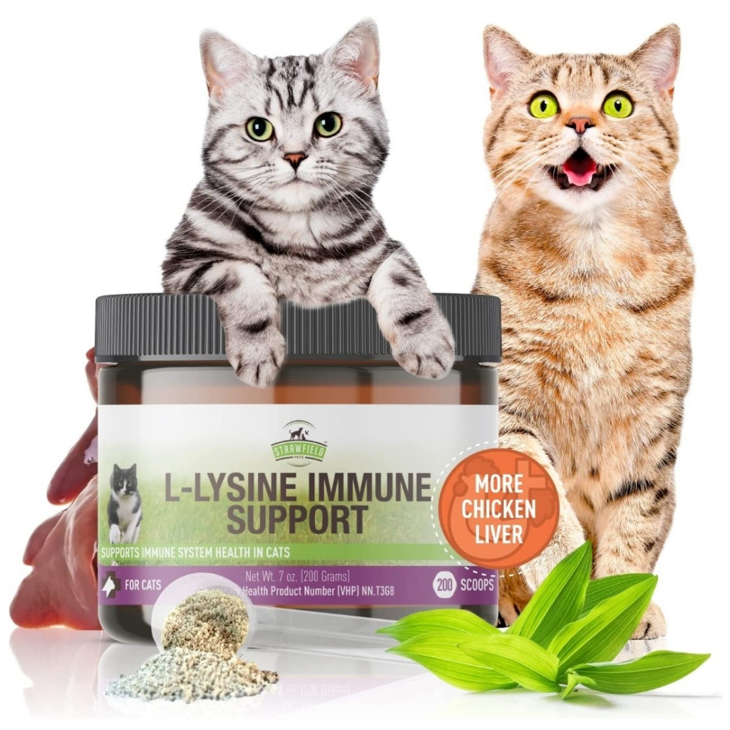 Strawfield Pets L-Lysine 900 mg Powder for Cats