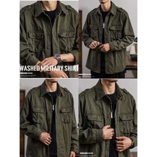 Washed military shirt