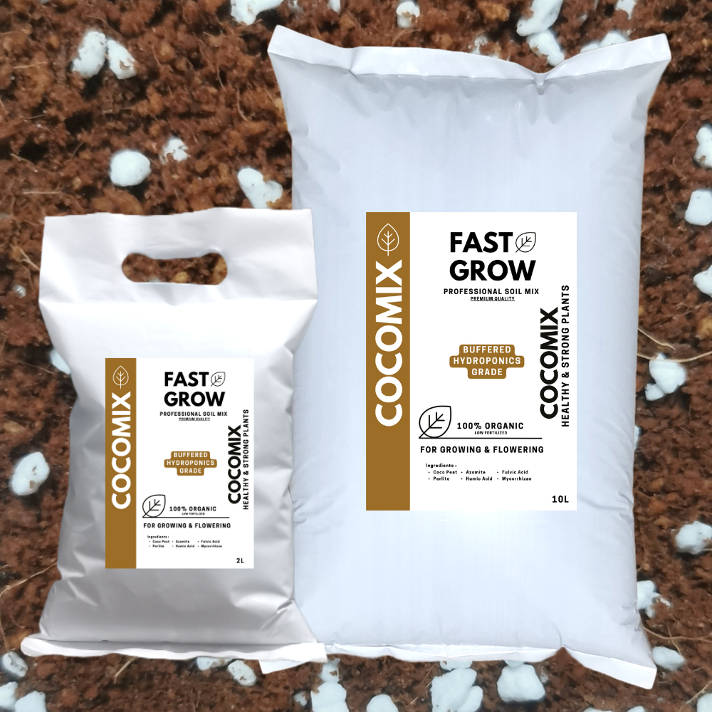10L COCO PERLITE ส่วนผสมดินปลูกคุณภาพสูง ดินมะพร้าวผสมเพอร์ไลต์ ดินปลูกไฮโดรโปนิกส์ระดับพรีเมียม รองมะพร้าวไฟเบอร์ต่ำ
