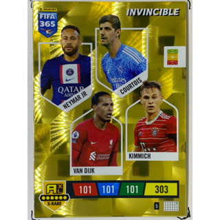 การ์ดนักฟุตบอล การ์ดสะสม 2023 Neymar jr Courtois Van dijk Kimmich การ์ดนักเตะ invincible xl 365