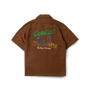 CARNIVAL CNVFW22HW003BR/31 FW22 FRONTIER HAWAII SHIRT BROWN