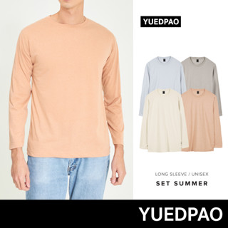 Yuedpao No.1 ผ้านุ่ม ไม่ย้วย ไม่หด ไม่ต้องรีด Ultrasoft Non-Iron เสื้อยืดเปล่า เสื้อยืดสีพื้น เสื้อยืดแขนยาว Set Summer